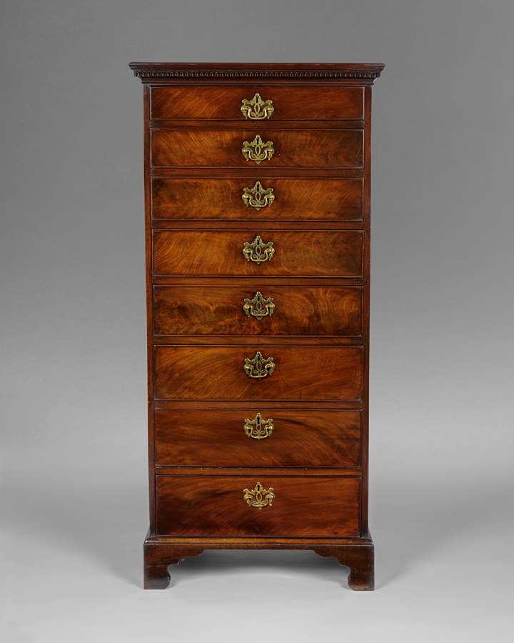 A good George III period Irish mahogany small tallboy